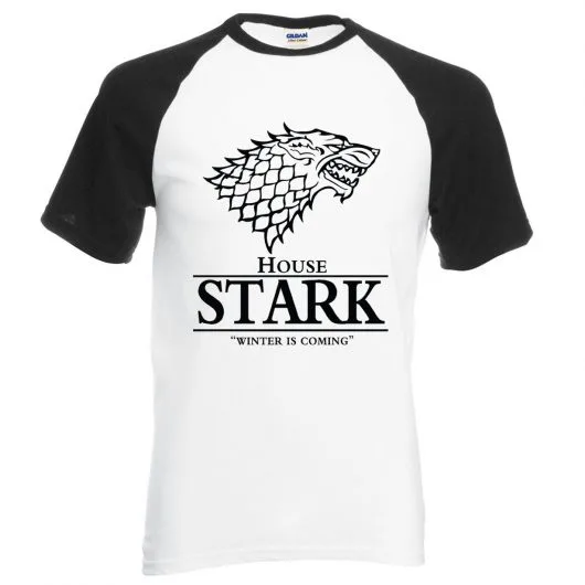 Game of Thrones Raglan Tee House Stark Winter Is Coming T-Shirt 100% cotton top tees S-2XL